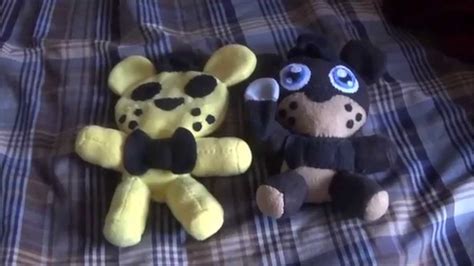 Fnaf Homemade Freddy And Golden Freddy Plush Youtube