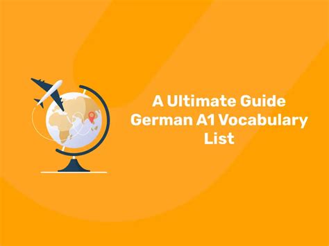 German A1 Vocabulary ( Updated List )