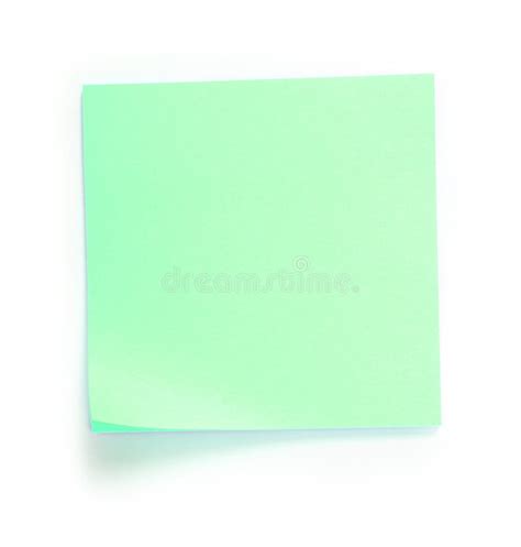 Nota De Post It Verde Em Branco Imagem De Stock Imagem De Anexo