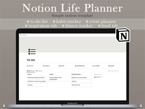 Notion template all in one planner personal life planner notion personal dashboard personal ...