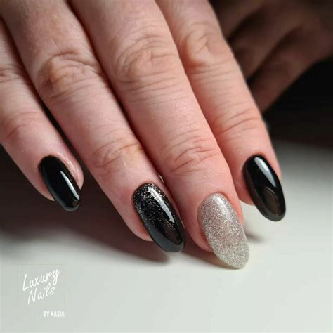 Dazzling Black And Silver Nails For A Sophisticated Edge Nail