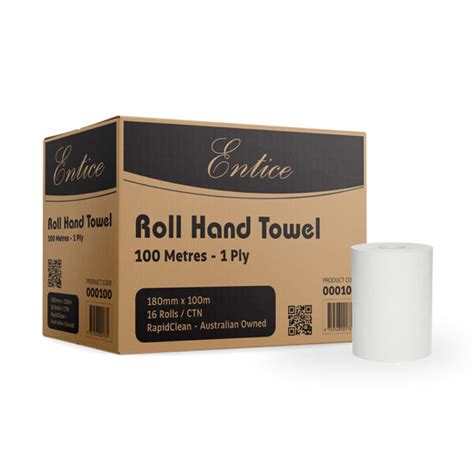 Entice Roll Hand Towel 100m RapidClean