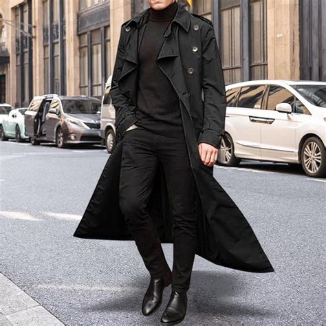 Black Trench Coat For Men