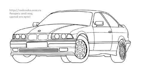 Раскраска машина BMW - 18 Ноября 2009 - Детские раскраски. Раскрась ...