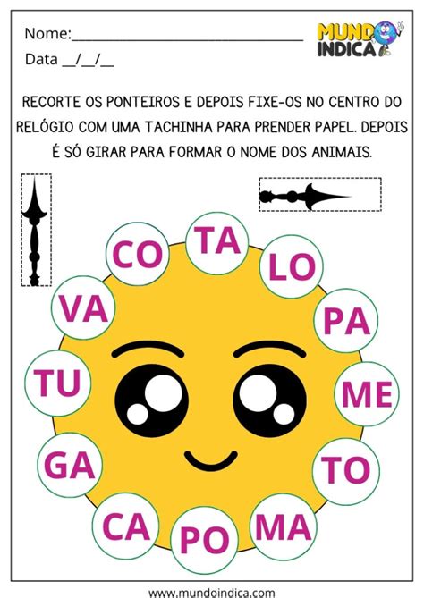 Atividades Para Alunos Com Dislexia - 11 Atividades com Sílabas para Alunos com Dislexia para Imprimir