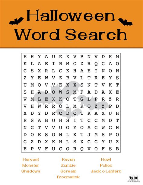 Halloween Word Search Hard Printable Word Search Maker