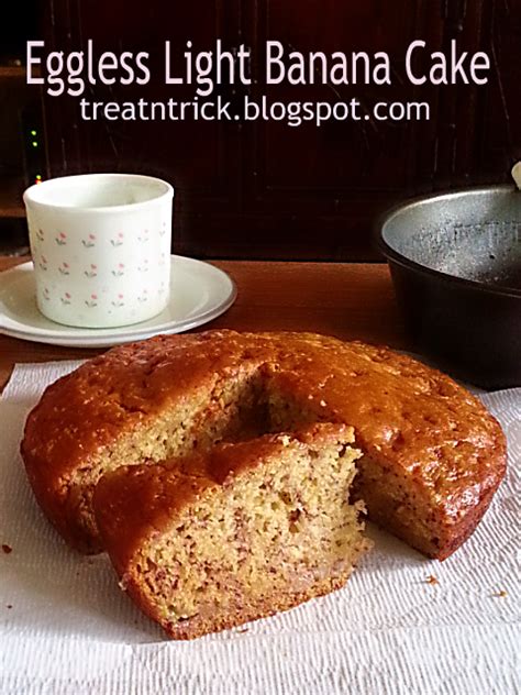 Treat And Trick Eggless Light Banana Cake