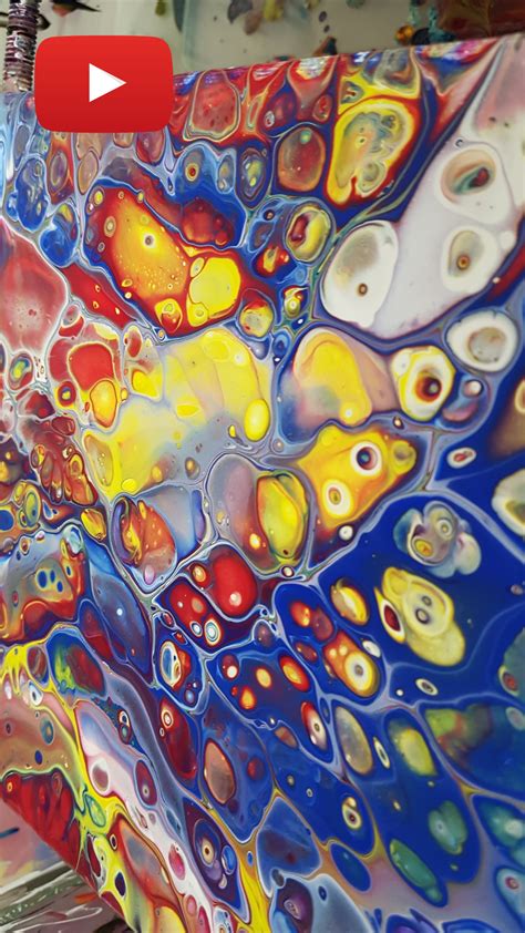 Acrylic Pouring Cells Experiment Acrylic Pouring Art Abstract Art