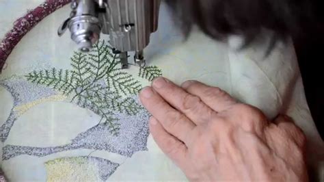 Ferns Free Motion Embroidery Art With A Vintage Treadle Sewing Machine