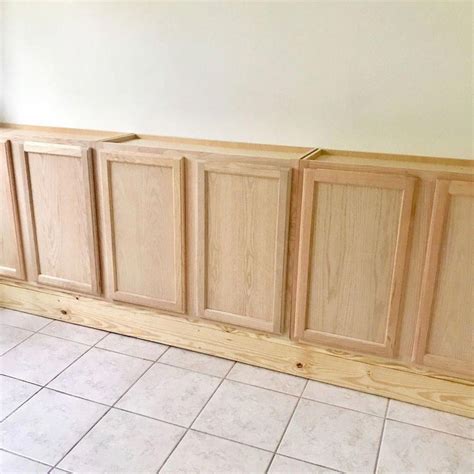 How To Build In Wall Cabinet Using Stock Kitchen Cabinets Diy Unfinished Kitchen Cabinets