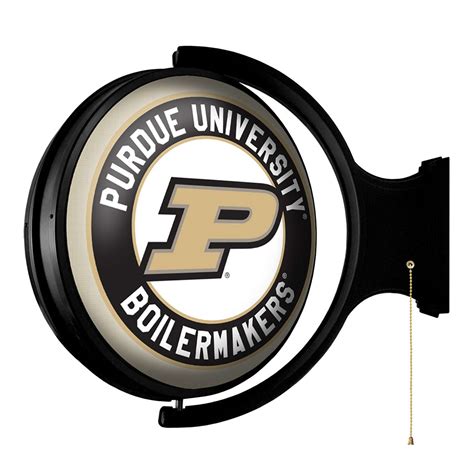 Purdue Boilermakers: Original Round Rotating Lighted Wall Sign