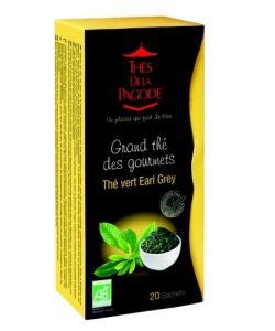 Thé Vert Earl Grey Thés de la Pagode 20 infusettes