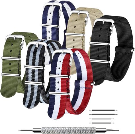 Buy CIVO NATO Strap 6 Packs 16mm 18mm 20mm 22mm 24mm Ballistic Nylon