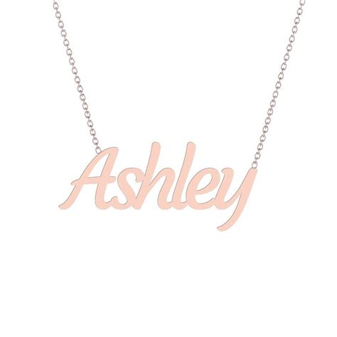 Gold Name Necklace Ashley | Etsy