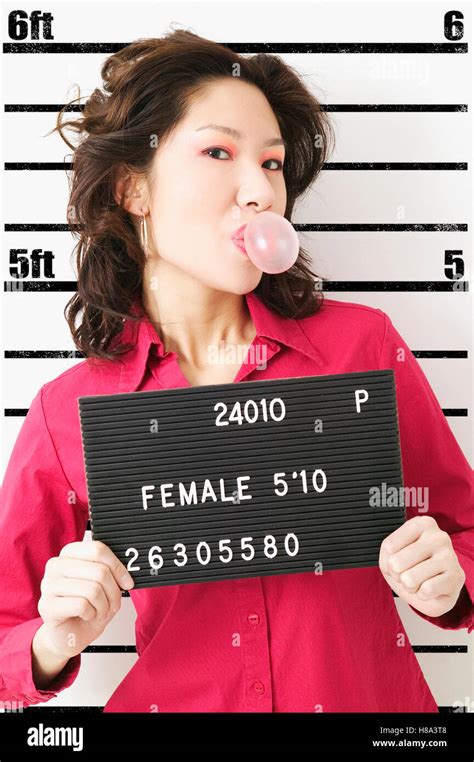 Female Police Mugshot Stock Photo Alamy