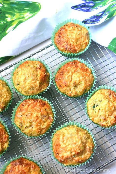 Zucchini Cheesy Muffins Fit Foodie Mommy