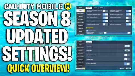 CoDM Settings Update Explained All CoDM Settings Explained YouTube