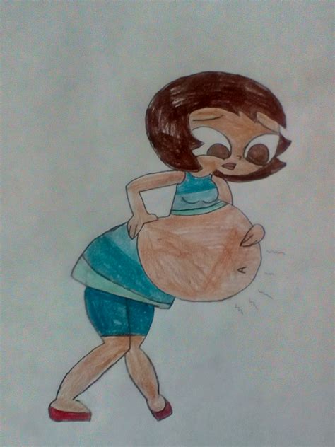 Nia's Over-bloated Belly by Dragonus-Prime on DeviantArt