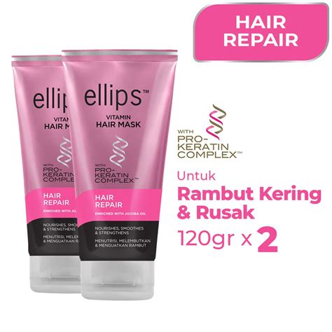 Jual Ellips Hair Mask Pro Keratin Complex Hair Repair Tube 120gr Twin