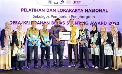 Bupati Maros Terima Penghargaan Desakelurahan Bebas Stunting Award 2023