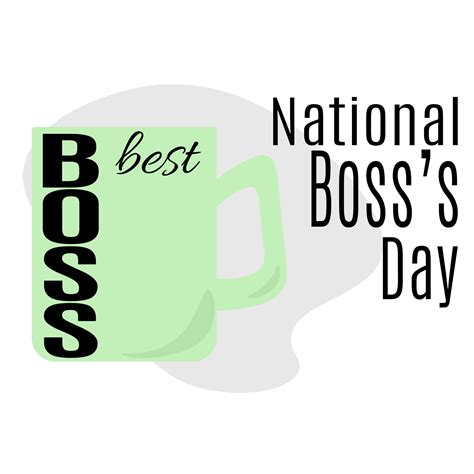 Bosses Day, idea for poster, banner, flyer or postcard, date on the ...