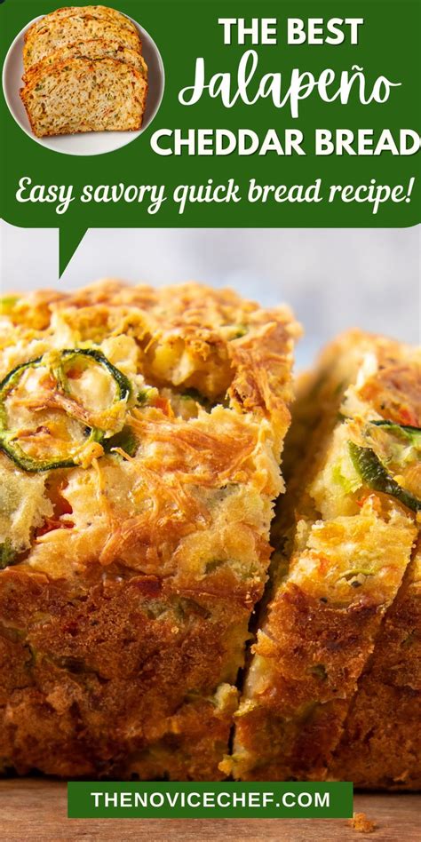 This Easy Jalapeño Cheddar Bread Is A Quick Bread Recipe With Jalapeños Cheddar Cheese And Bell