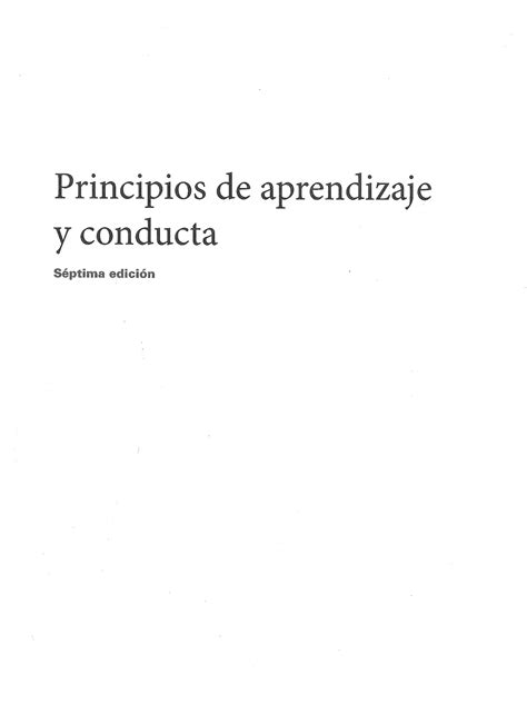 SOLUTION Principios De Aprendizaje Y Conducta 7ma Edicion Edgar