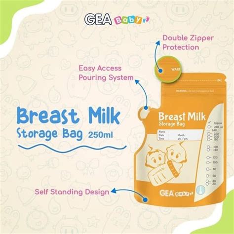 Jual Kantong Asi Gea Baby Plastik Asip Breastmilk Storage Bag Ml Di