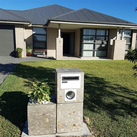 Concrete Letterbox With Planter Unique Polished Exposed Stone 2 To 4