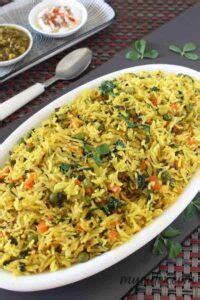 Fresh Methi Pulao Fenugreek Leaves Rice Methi Rice My Culinary