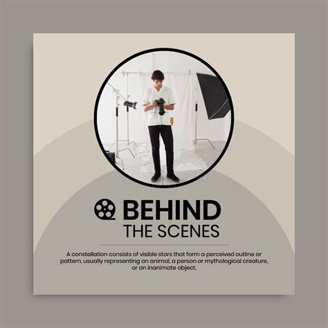 Free Simple Behind the Scenes Photographer Facebook Post template