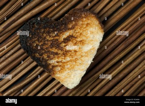 Toast With Heart Shaped Stock Photo Alamy