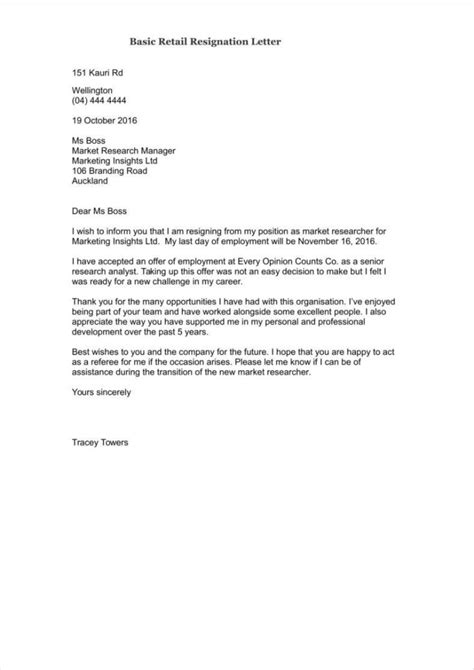 Resignation Letter Template 33 Simple Resign Letter Templates Free Word