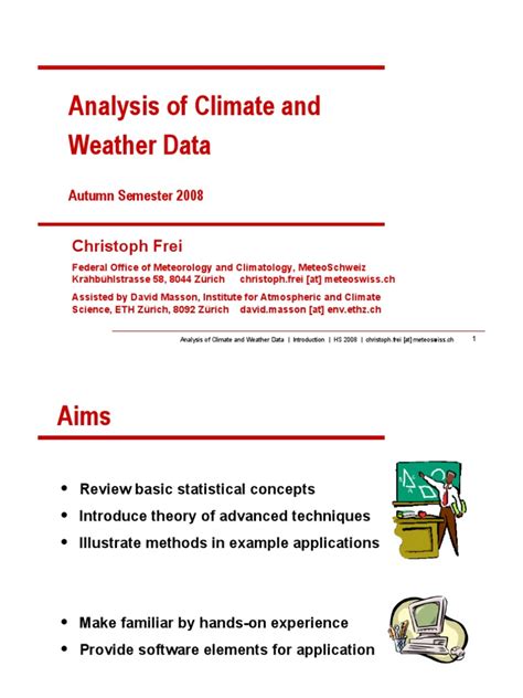 Analysis of Climate and Weather Data: Christoph Frei | PDF | Statistics ...
