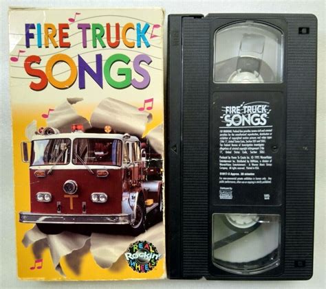 VHS Fire Truck Songs Friendly Fire Truck Real Rockin Wheels (VHS 1995 ...