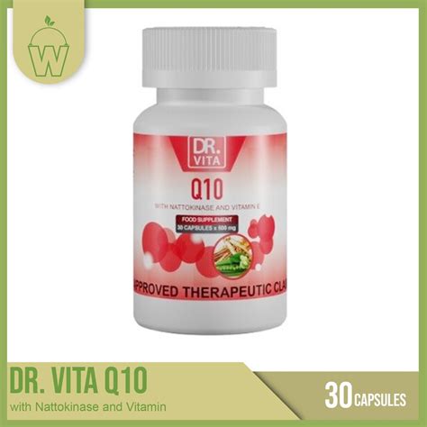 Dr Vita Q10 With Nattokinase And Vitamin E 30 Capsules 500mg Elderly