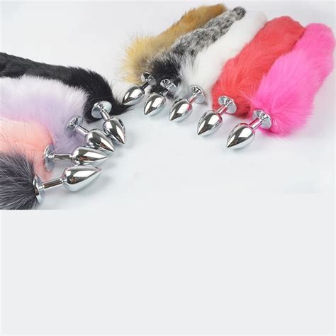 Sextoy Plug Anal En Fausse Fourrure Pour Adultes Tailles Queue De Renard En Acier Inoxydable