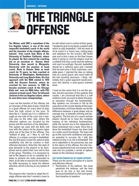 The Triangle Offense by Tex Winter | PDF | Basketball Positions | Teams