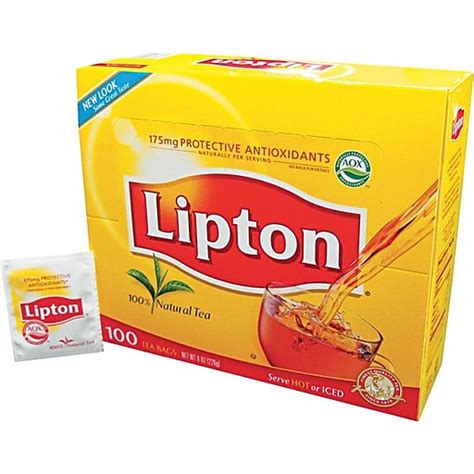 Lipton® Single Serve Tea Bags Regular 100 Tea Bag Box Staples