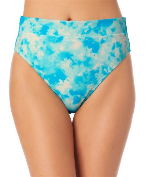 MSRP 20 California Waves Juniors Printed High Waist Bikini Bottoms