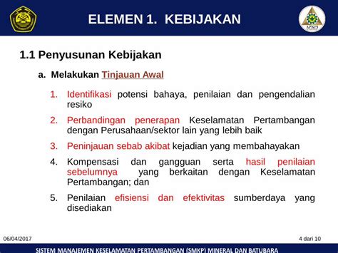 PDF Sistem Manajemen Keselamatan Pertambangan SMKP 1 1 Penyusunan