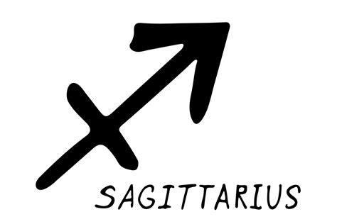 Hand Drawn Sagittarius Zodiac Sign Esoteric Symbol Doodle Astrology