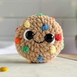 Bundle Chocolate Chip Cookie Crochet Pattern Two Plush Cookie