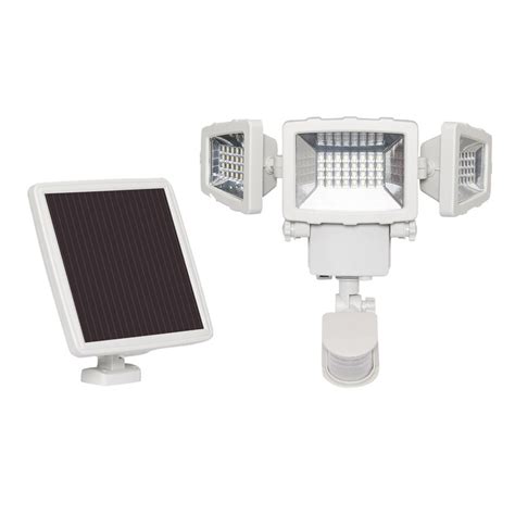 Intelligent Triple Head Led Solar Powered Outdoor Security Flood Light With Motion Sensor