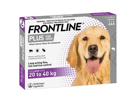 FRONTLINE PLUS for Dogs - 20.1 - 40kg - Kamo Veterinary Limited