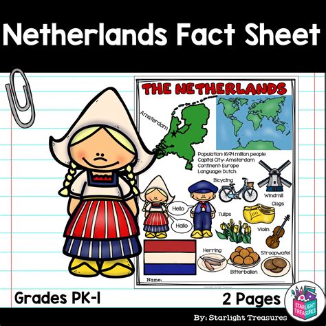 The Netherlands Fact Sheet For Early Readers Made By Teachers