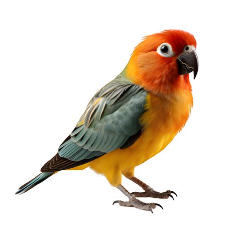 Lovebird Isolated On Transparent Background Colorful Bird Cut Out