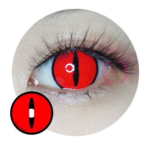 Red Demon Eye Contacts Cat Eye Contacts With Prescription Halloween