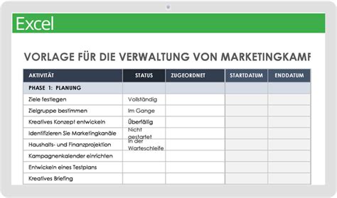 Kostenlose Vorlagen F R Marketingkampagnen Smartsheet