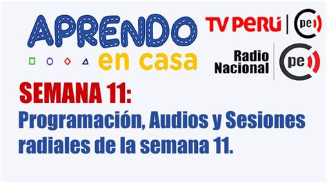 Aprendo En Casa Programaci N Audios Y Sesiones De Radio Para La